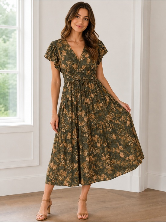 Ulla Johnson Dresses & Skirts - NWT Ulla Johnson Lyra Midi Flutter Sleeve Dress Size 6